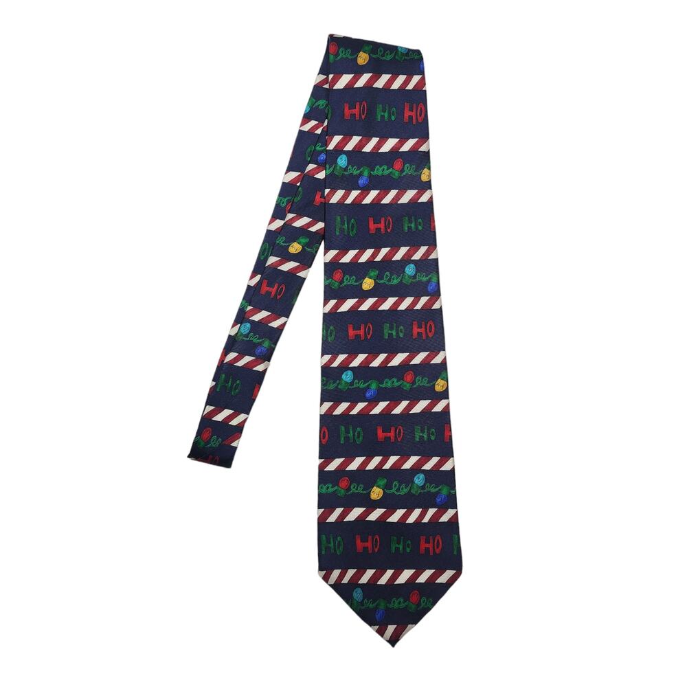 The Save The Children Collection Necktie Ho Ho Ho Christmas Calamity Lights Tie